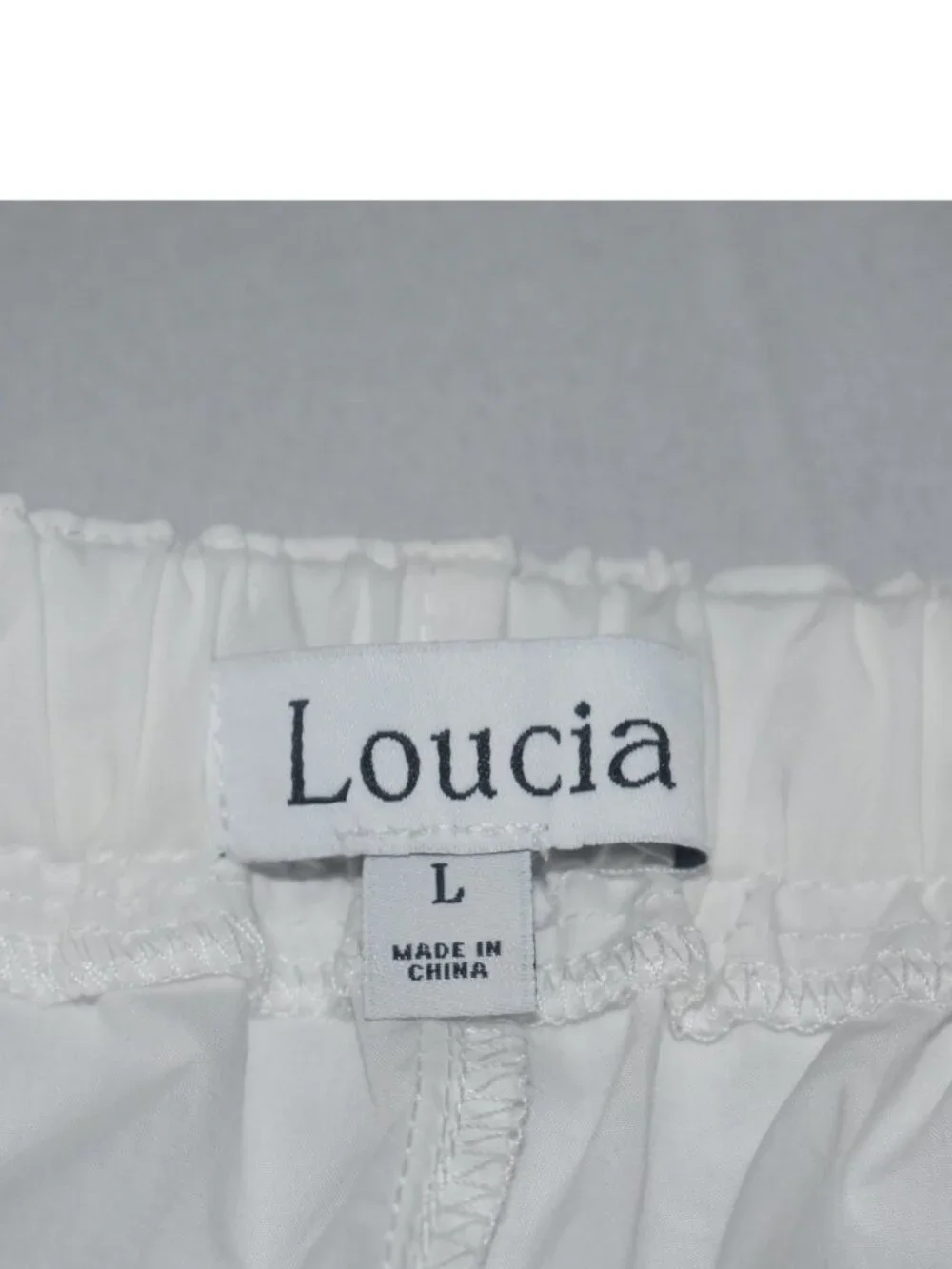 Loucia White Cotton Bloomers Ruffle Shorts Blue Ribbon Ties Size Cottagecore L